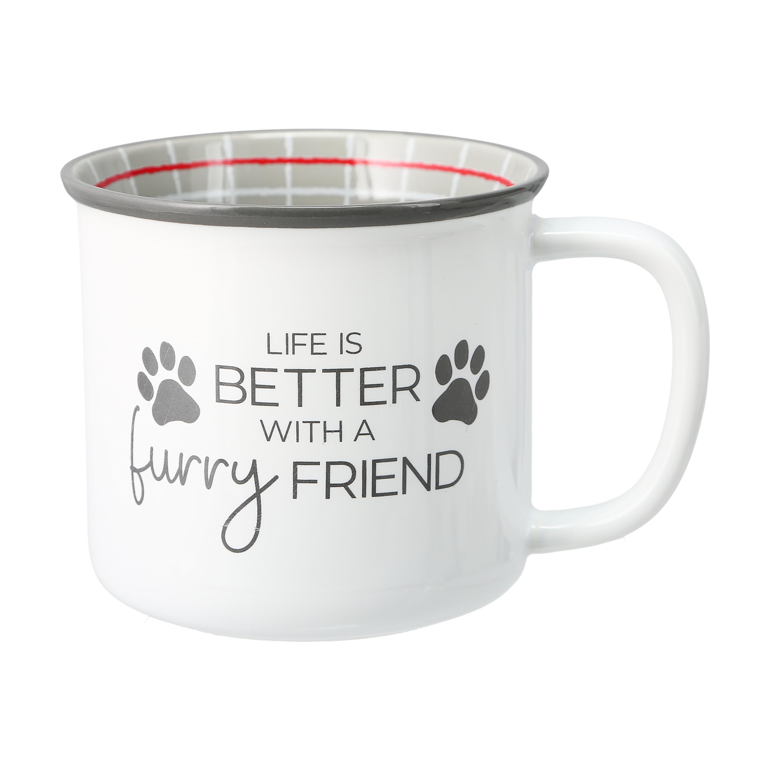 Pavilion Gift Company - Life Is Better With A Furry Friend - 18 oz Coffee Mug Tea Cup
