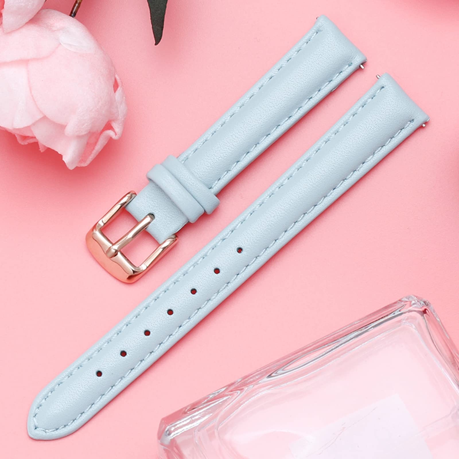 Bracelet de montre en cuir véritable 12mm-20mm pour femme remplacement
