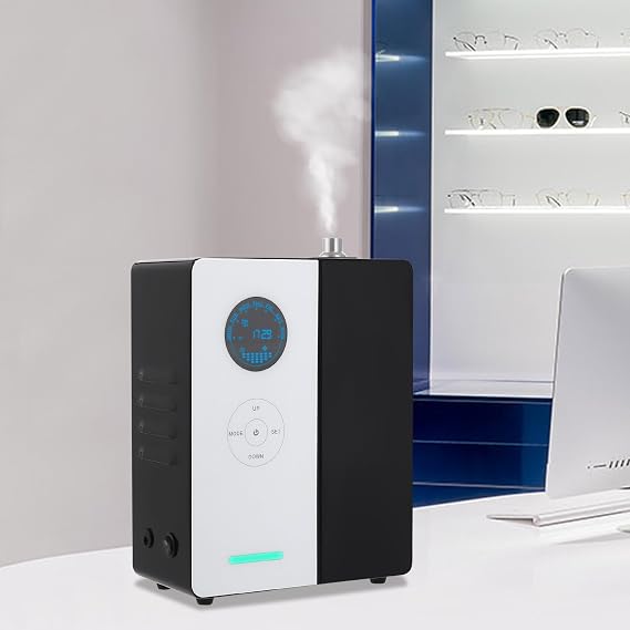 Smart Scent Air Machine, Scent Diffuser with WiFi, 200 ML Coverage 300-500m3 Smart Air Diffuser for Office, Home, Hotel. (White+Black)