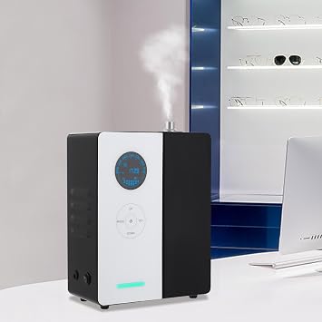 Smart Scent Air Machine, Scent Diffuser with WiFi, 200 ML Coverage 300-500m3 Smart Air Diffuser for Office, Home, Hotel. (White+Black)