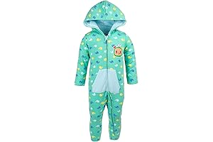 CoComelon JJ Officially Licensed Girls Plush Fleece Zip Up Romper Infant (12-18 Months)