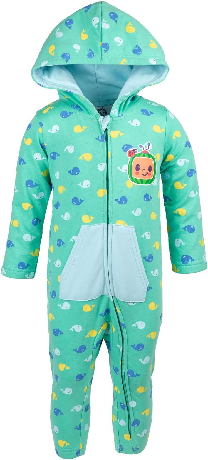 JJ Girls Fleece Zip Up Coverall Infant to Toddler