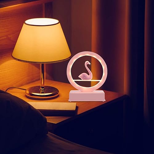 Miniatura 6 de 1 Pc Flamingo Luz de Noche Decoración Del Coche Luz De Mesa Linda Luz De Noche Bebé Flamenco Lámpara Regalo Lampara De Luz Práctica Niño Efecto