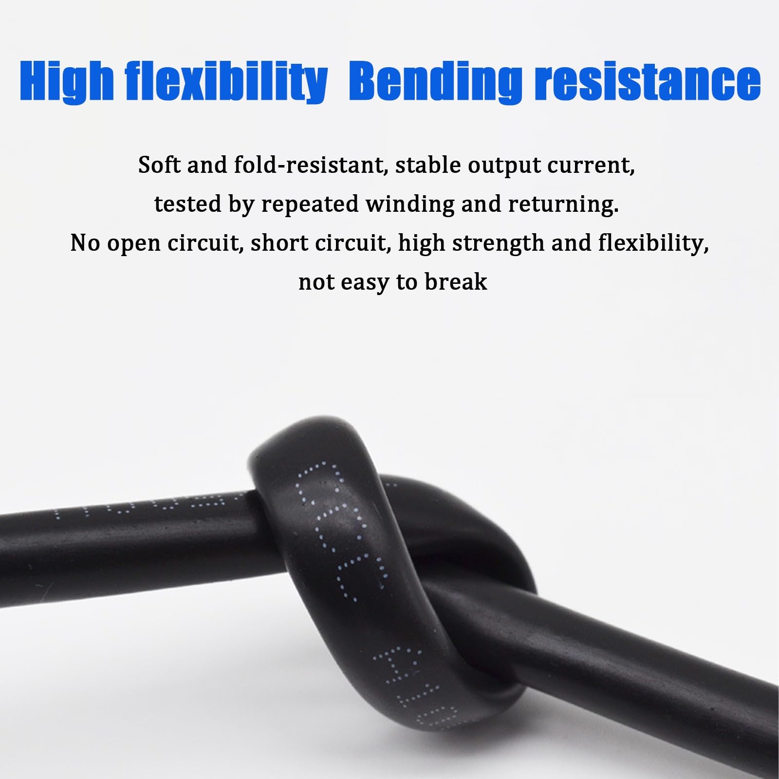Cable eléctrico de 2 núcleos de 0,5 mm², 10-200 pies, cobre puro, flexible, ignífugo, resistente al calor (70 °C), for electrodomésticos e industriales.(100FT(30M))