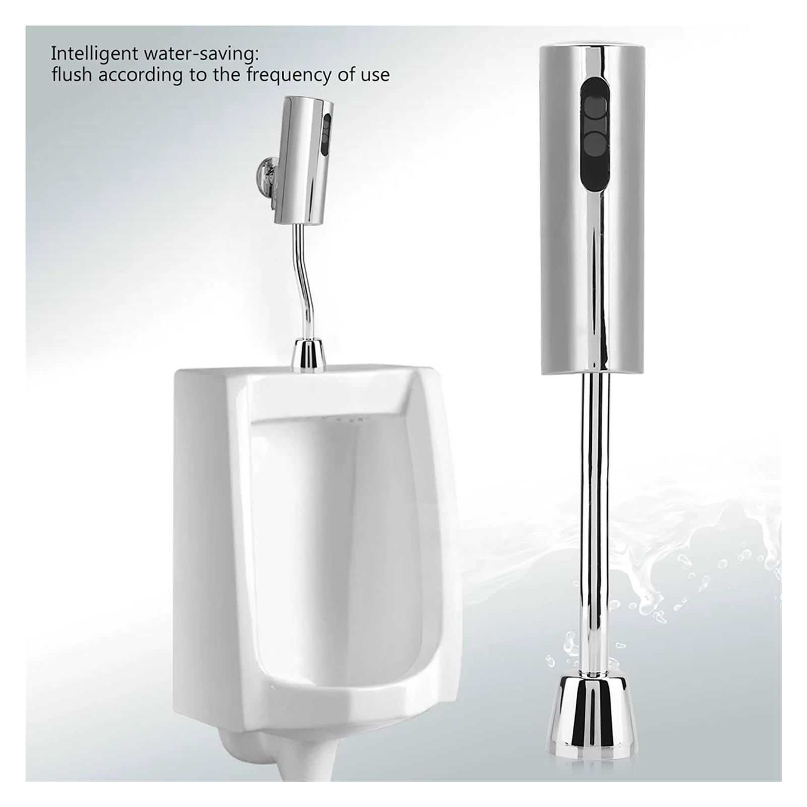 Fluxómetro manual para inodoro Válvula De Descarga For Urinario, Inodoro Baño, Montaje En Pared, Sensor Automático, Sin Contacto