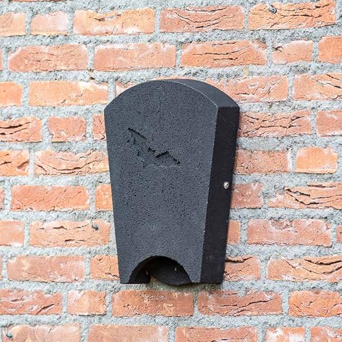 CJ Wildlife Bat Box Bat Houses Batbox Beaumaris Crevice-Roosting Bats WoodStone Black Weatherproof Material 10-Year Warranty