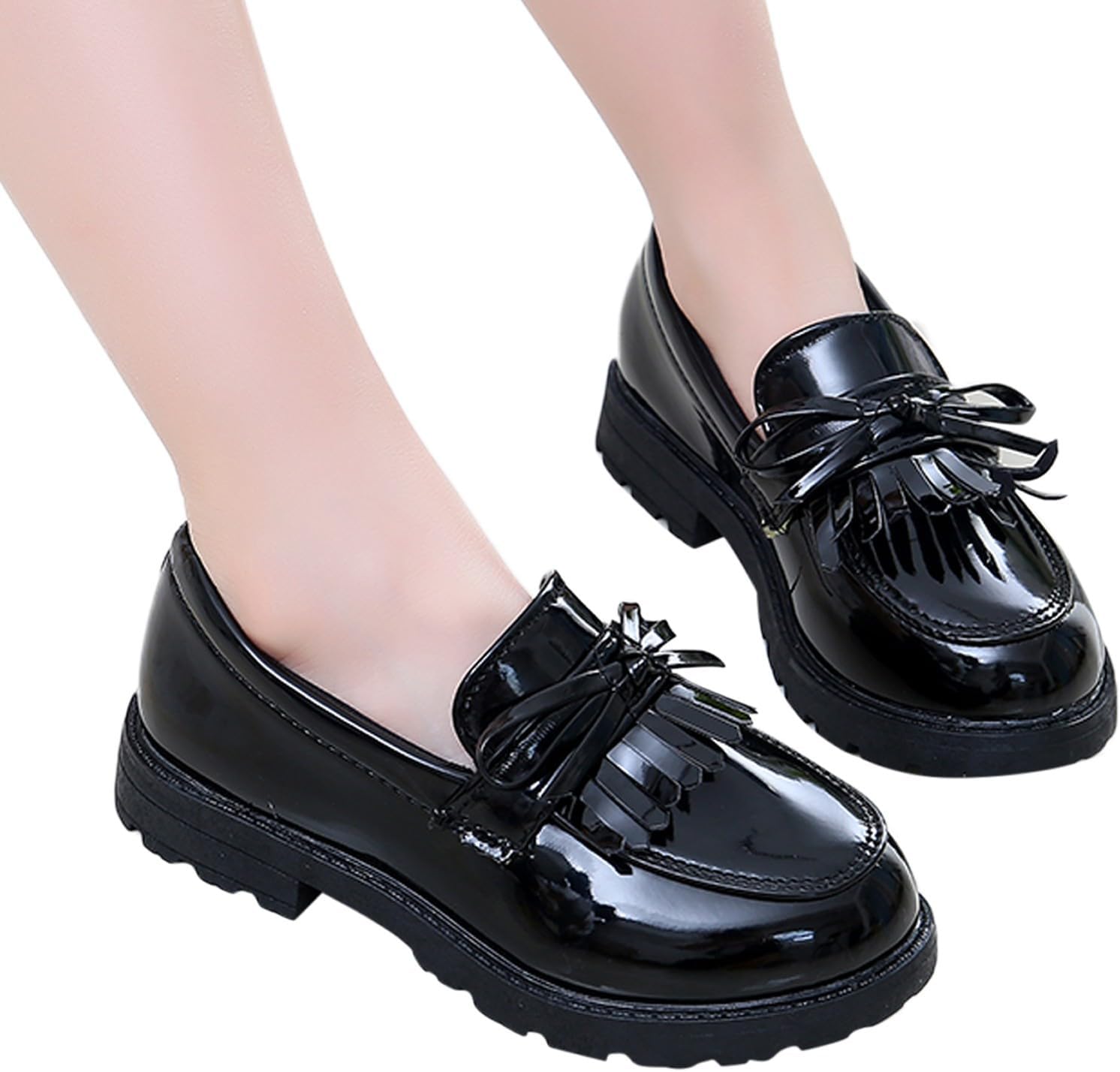 IWIHMIV Toddler Girl Mary Jane Dress Shoes Slip On Ballet Flat for Girl Party School Bowknot Shoes