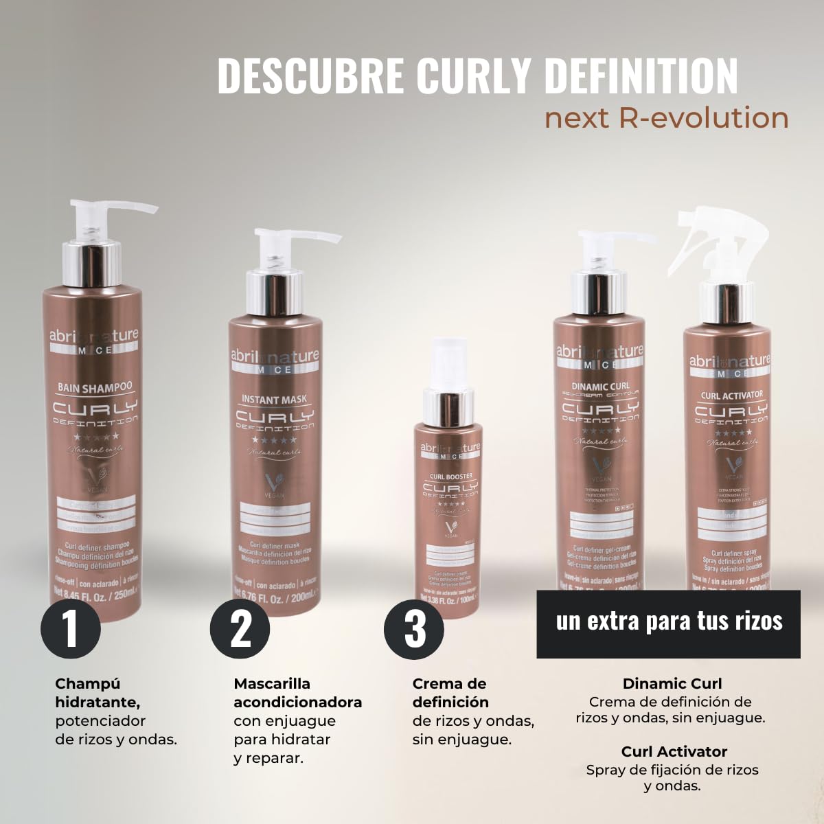 abril et nature - Sérum profesional para cabello rizado y ondulado Curly Definition - Fija y define los rizos con resultados de larga duración - Repara los daños y recupera la hidratación - 100ml