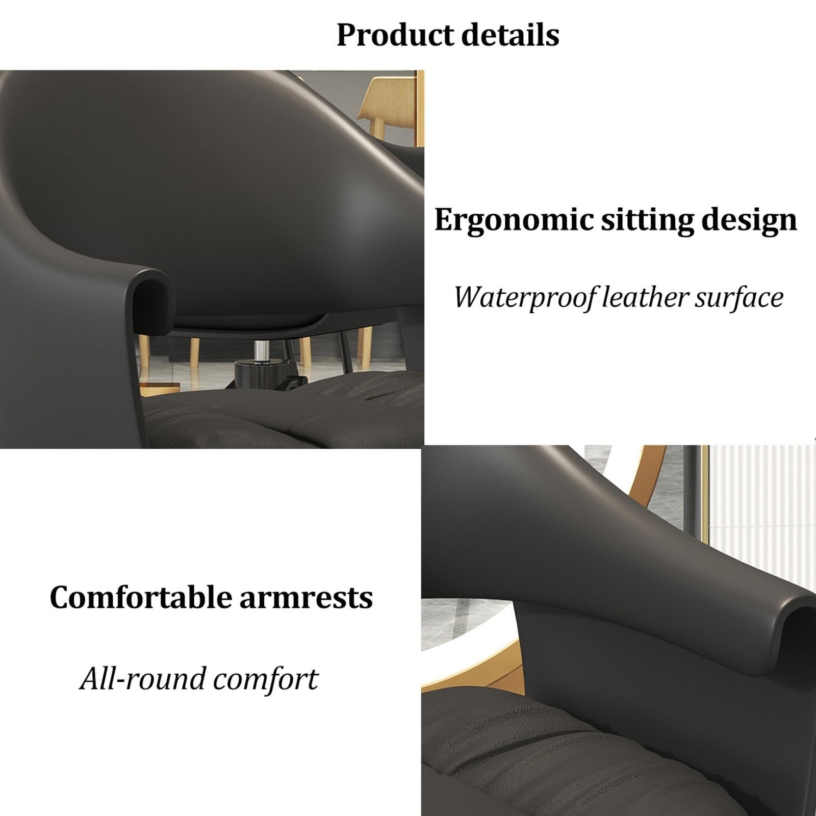 Sillas de barbero, Silla de peluquería hidráulica Ajustable con reposapiés, rotación de 360°, Silla de Belleza para barbería, SPA, Estudio de Tatuajes - Gris y Blanco