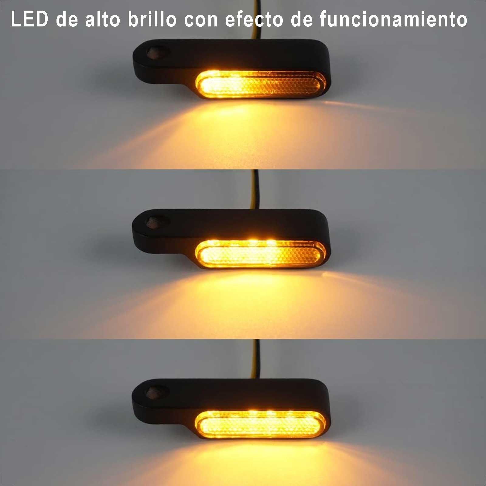 Pack De 2 Intermitentes LED Secuenciales E24 Para Moto - IP67 Impermeable, 12V, Compatibles Con Cruiser, Scooter Y Custom