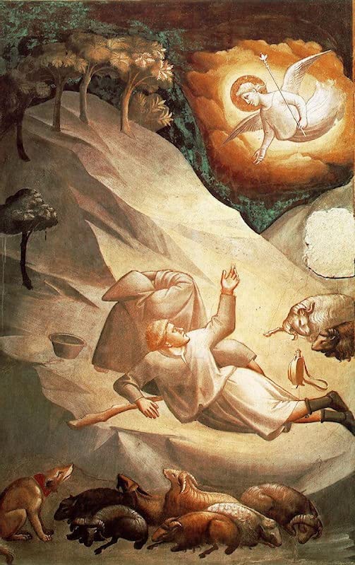 Toile Peinture Murale Taddeo Gaddi 60x90cm l'Annonce aux Bergers