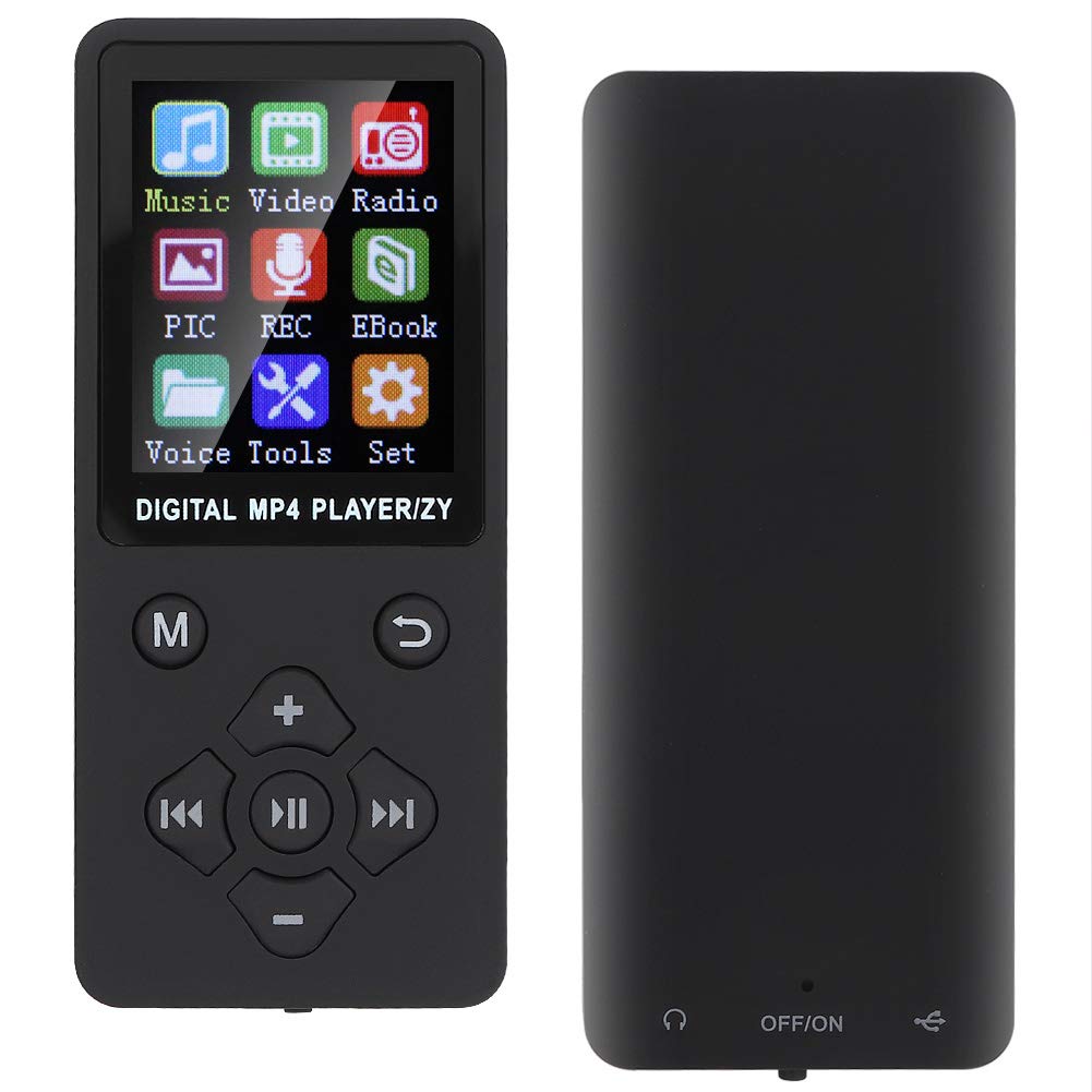 Mp3 Player, Music Player Support 32G Memory Card T1 Music Mp3 Mp4 Player Mp3 & Mp4 Players Crossshaped Buttons (Black)