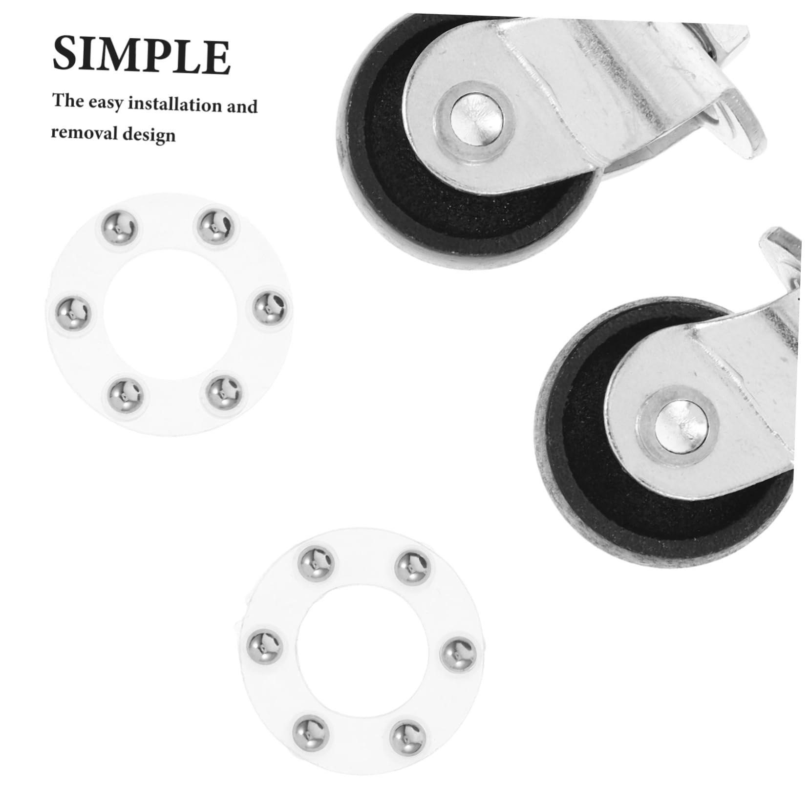 6pezzi Ruote Girevoli Per Carrelli Accessori Per Jack Orizzontali Da Tonnellate Facile Installazione e Stabilità Per Utilizzo Professionale