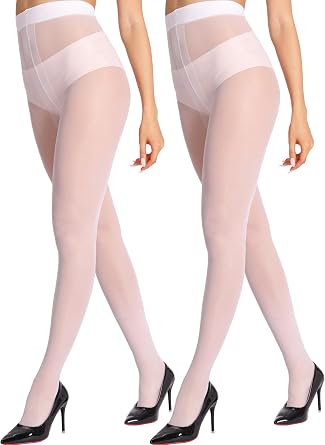 HONENNA Sheer Tights for Women 2 Pairs Ultra Thin Reinforced T Crotch Control Top Pantyhose Stockings