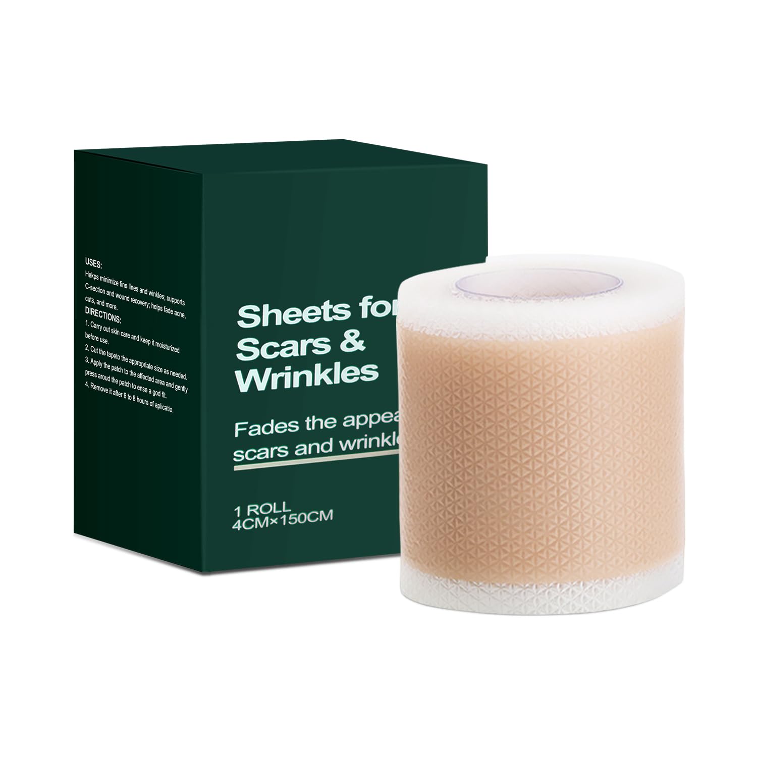 2 Roll Medical-Grade Silicone Scar Sheets(4cm x 1.5m Roll) | Single-Use Scar Tape for New Scars | C-Section, Surgery, Tummy Tuck & Acne Marks | Ultra-Thin, Breathable & Gentle for Sensitive Skin