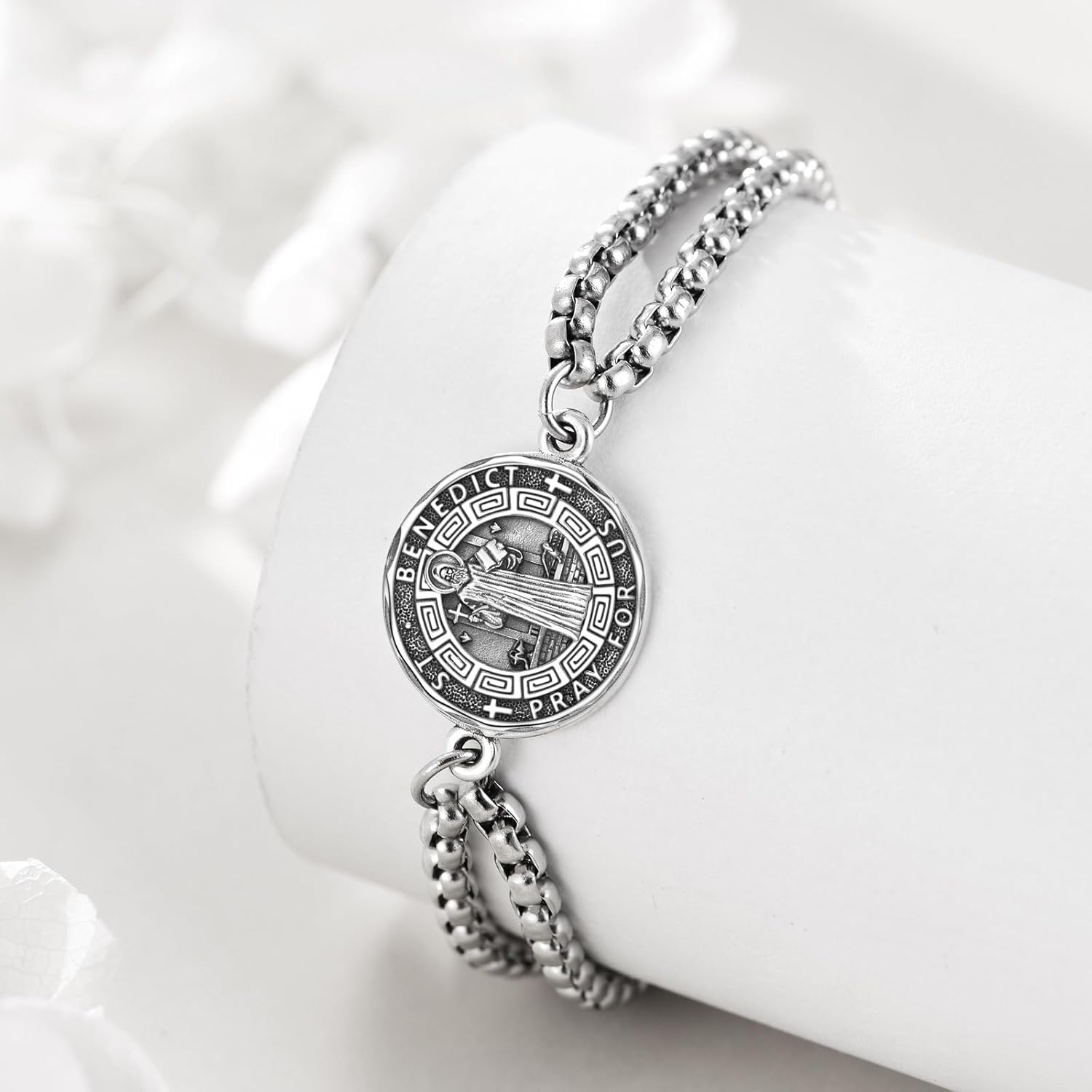 YFN Patron Saint Bracelet Sterling Silver Religious Protector Bracelet Jewelry Gift for Women Men - Image 2