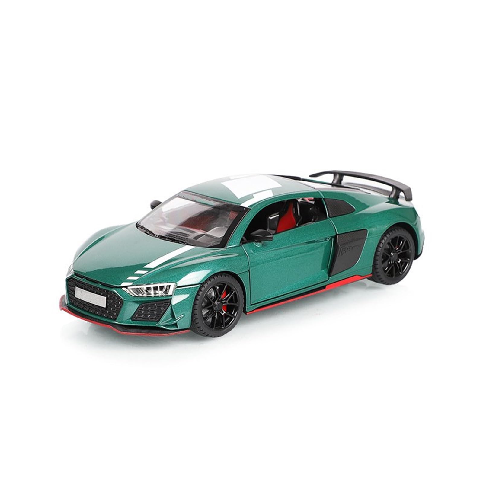 MOCALUX Scale Die-Cast Model Car 1:24 For Audi R8 Alloy Sports Car Model Diecast Metal Collections(Green)