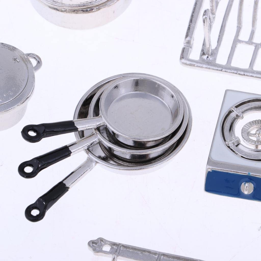 Pentole E Ciotole Per Casa Bambole 1/12 | set da cucina, stoviglie incluse, gioco di ruolo, miniatura