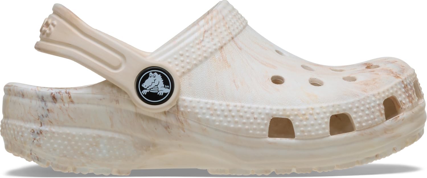 Crocs Unisex Kids Clog,Classic Watercolor Marbled Clog,Bone Swirl, 6 UK Child