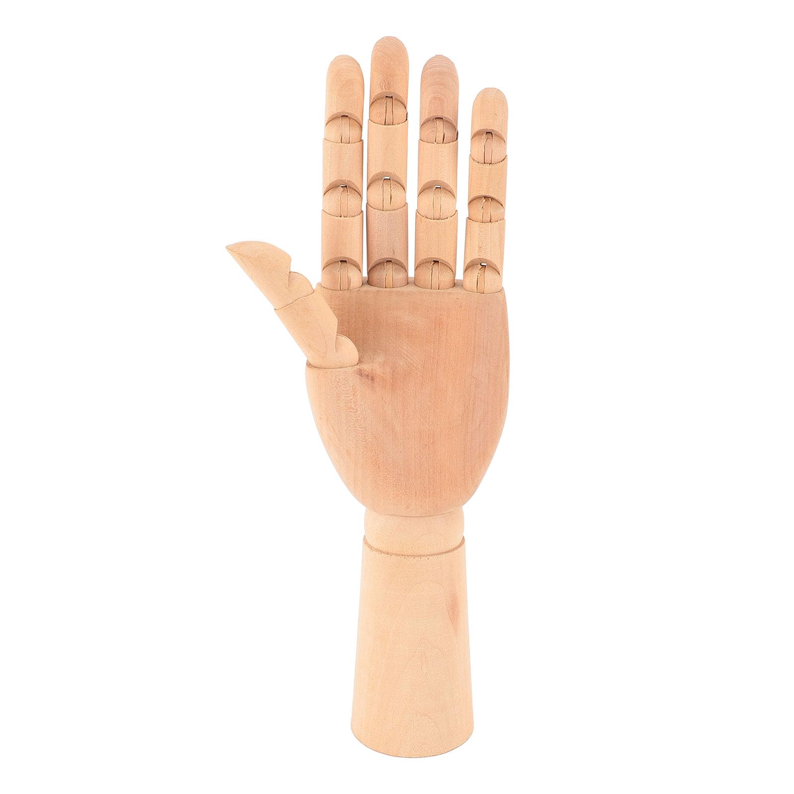 Flexible Wood Hand Model, Wooden Artist Manikin Wooden Hand Model with Moveable Fingers, Joints, for Art, Anatomy Studies, Rehabilitation Training Education