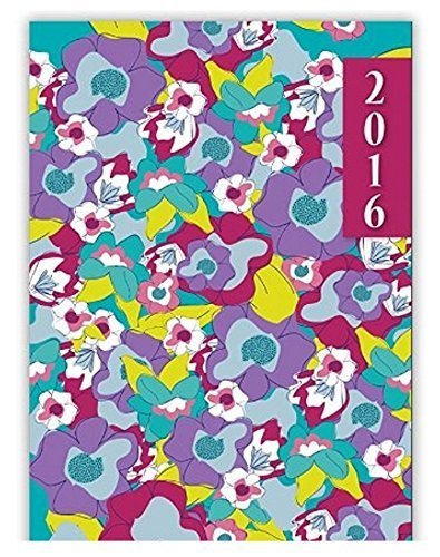 2016 Week to View Floral Design Padded Pocket Diary