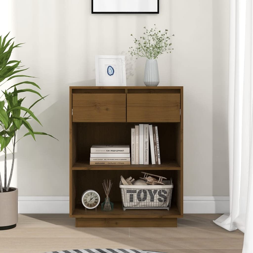 vidaXL Mobile Consolle 60x34x75 cm in Legno Massello di Pino