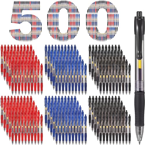Jetec 500 bolígrafos retráctiles Premium punta fina 0.7mm miniatura 1