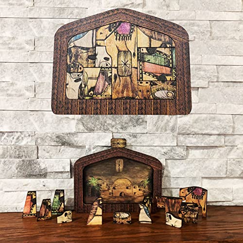 Wooden Jesus Puzzle Statue, Nativity Puzzle With Wood Burned Design, Jesus Puzzles Sculpture Decor, Home Educational Wooden Puzzles Christmas Birthday Gifts (Large) #TOP6