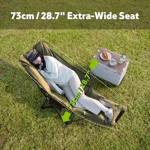 Naturehike Seastar Silla Plegable para Camping con Reposapiés Desmontable, Acolchada, Verde miniatura 5