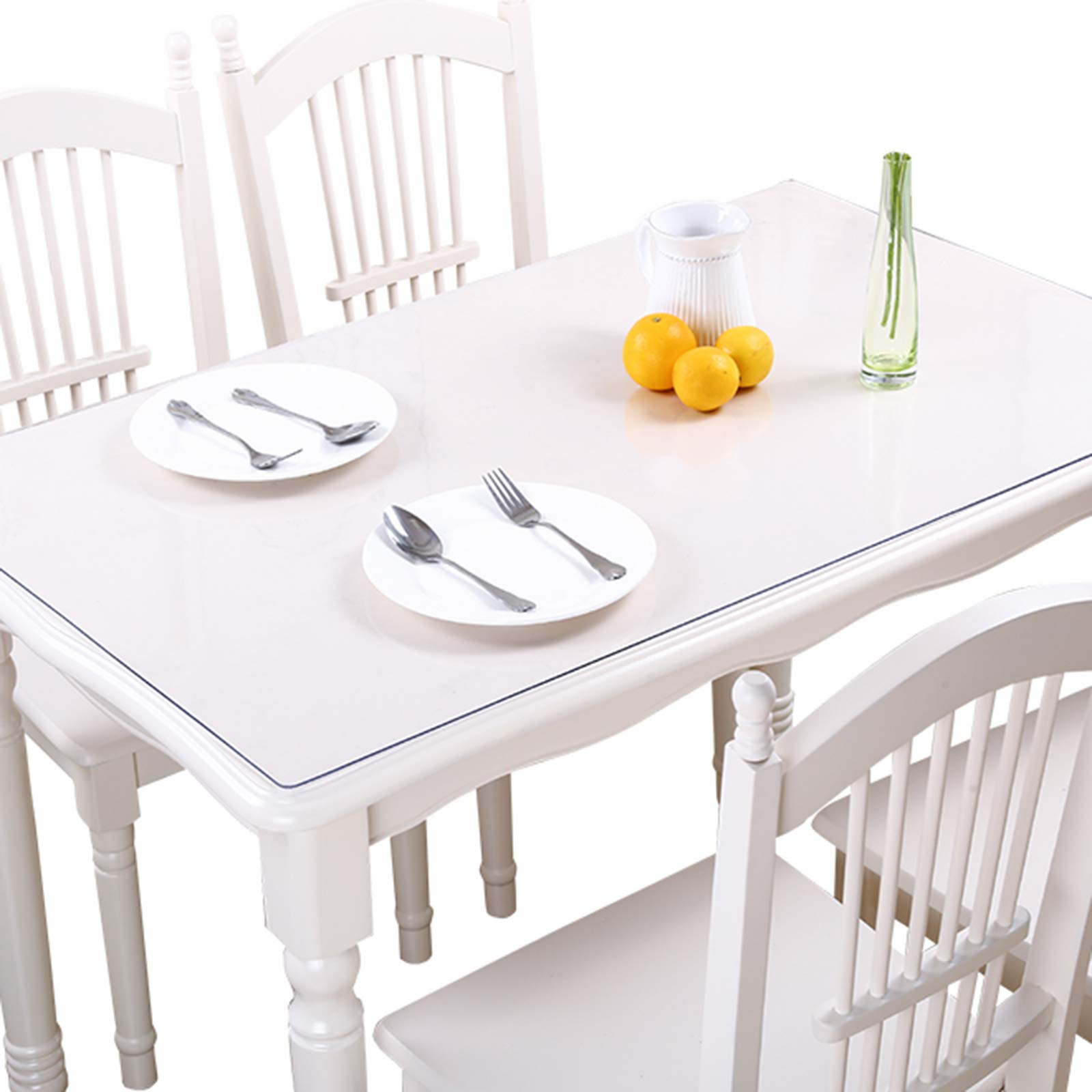 Nappe transparente et tapis de sol pour bureau en bois protecteur
