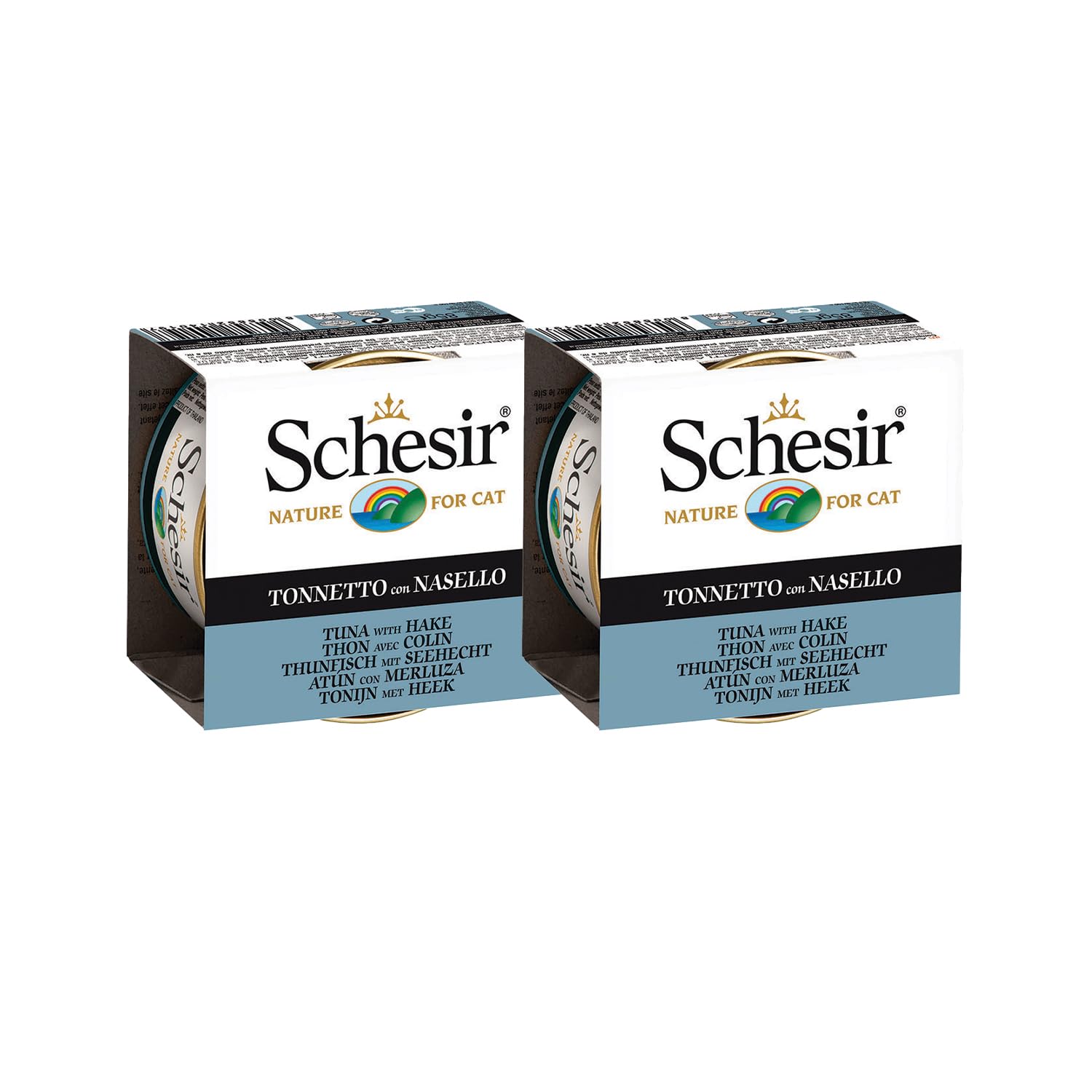 Tuna with Hake Adult Cat Food, Fillets in Jelly Wet Cat Food, Natural Ingredients Recipe for Adult Cats, Grain Free Complementary Meal, 85 gm