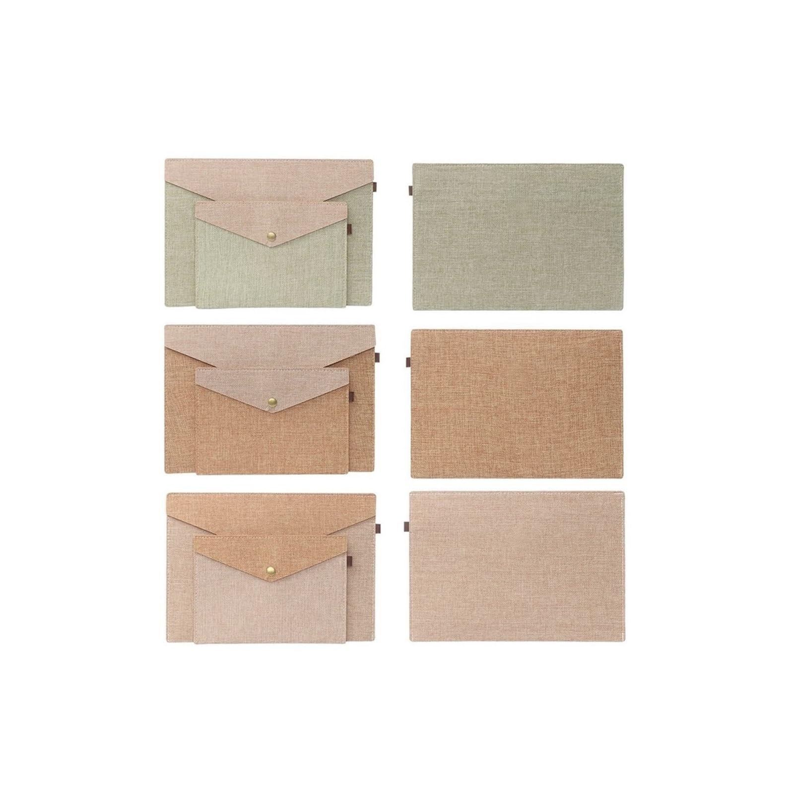 10pcs Simple A4/A5 Canvas Felt File Briefcase Paper Holder Document Bag Folder Portable Organizer Stationery Office Supply Per Scrivania