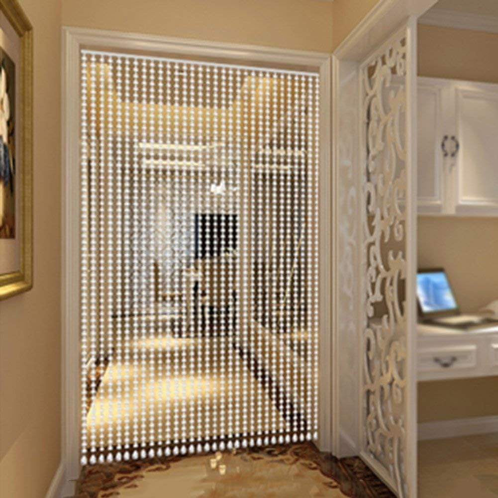 OKUOKA Curtains Bead Curtain Crystal Encryption Cut Off Bathroom Living Room Entrance Aisle 18 Sizes (Color : A, Size : 70x150cm-20 Roots)