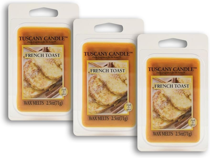Tuscany Candle 3 Pack - French Toast Wax Melts Fragrance Bars, 2.5-Ounce