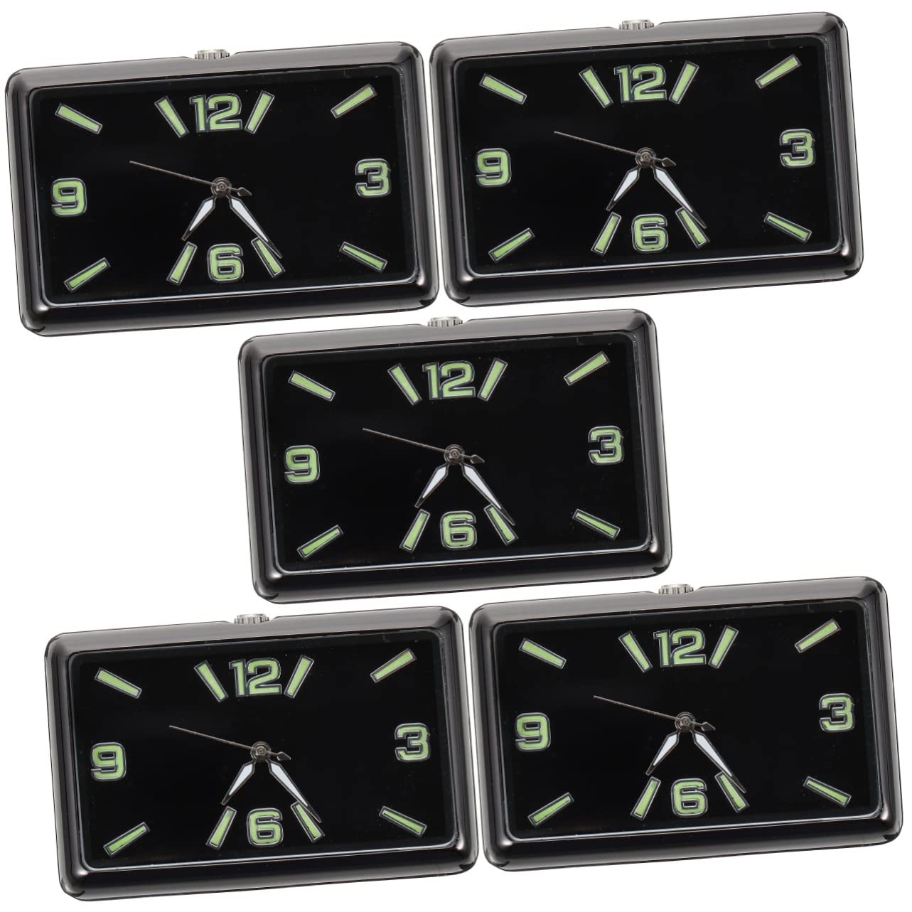 SUPVOX 5 Uds Reloj De Coche Del Vehículo Adhesivo Del Tablero Del Coche Mini Reloj Digital Relojes Digitales Mini Coches Mini Decoración Decoración Del Tablero Reloj