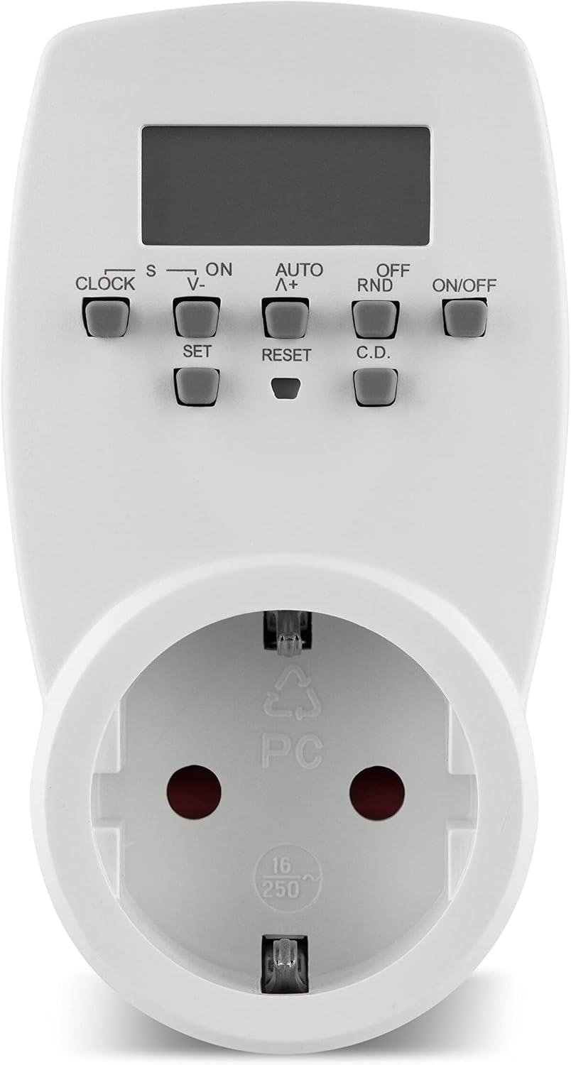 Front view of the timer's integrated socket
