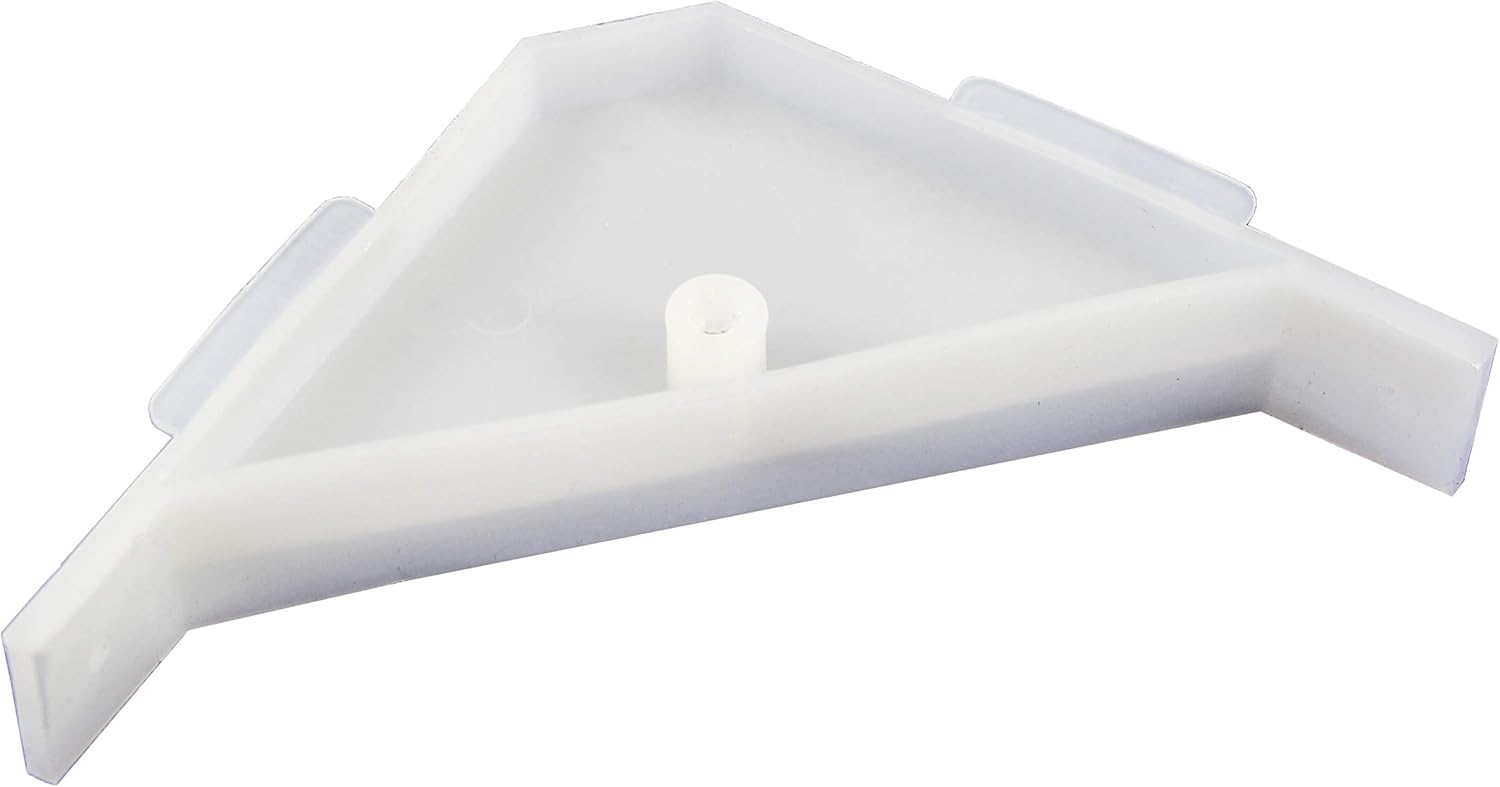 Berta 100-Pack, 90 Degree Cabinet Triangle Bracket, Plastic White Corner Support Braces