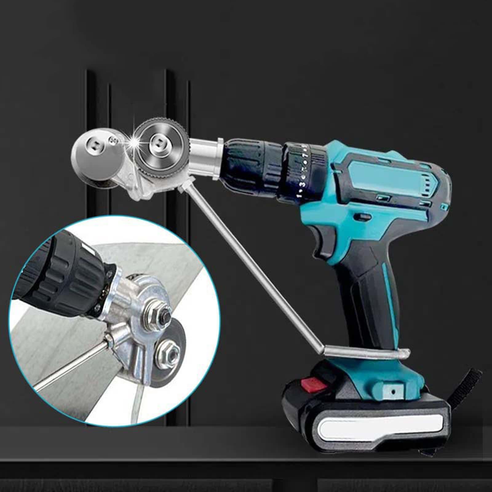 SDTOOLS Elektrische Boorherschaar, Plaatsnijder, Met Adapter Voor Het Snijden Van Metaal Plaatwerk Nibbler Booropzetstuk 1008029008
