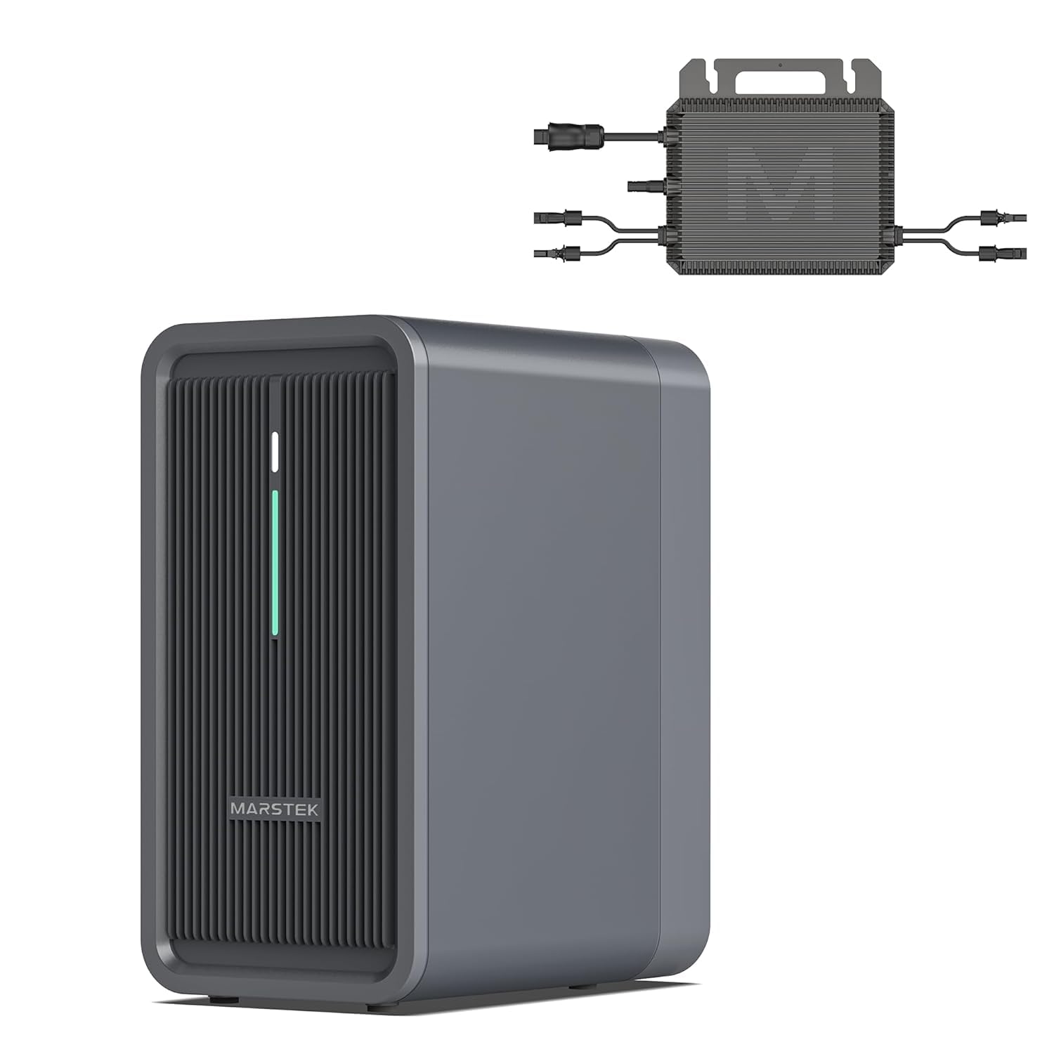 Marstek B2500 Balkonkraftwerk mit Speicher &Mikro-Wechselrichter,2240Wh LiFePO4 Akku,2 MPPT, 1600W PV-Eingang, 800W DC-Ausgang,6000 Zyklen, IP65, Plug & Play