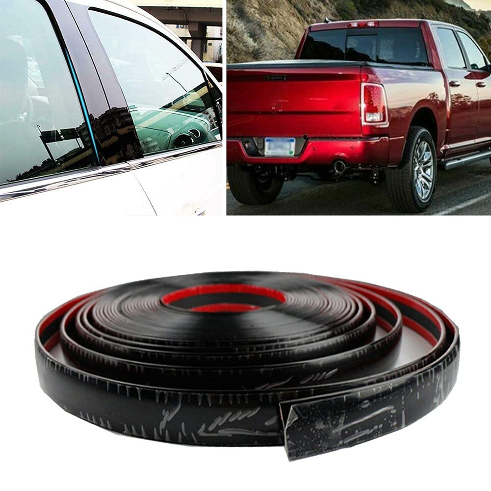 Striscia Cromata Auto 5M - Finto Cromo PVC Per Finestrini E Paraurti, Protezione E Decorazione Carrozzeria | Vari Spessori 6-50mm - Foto 7