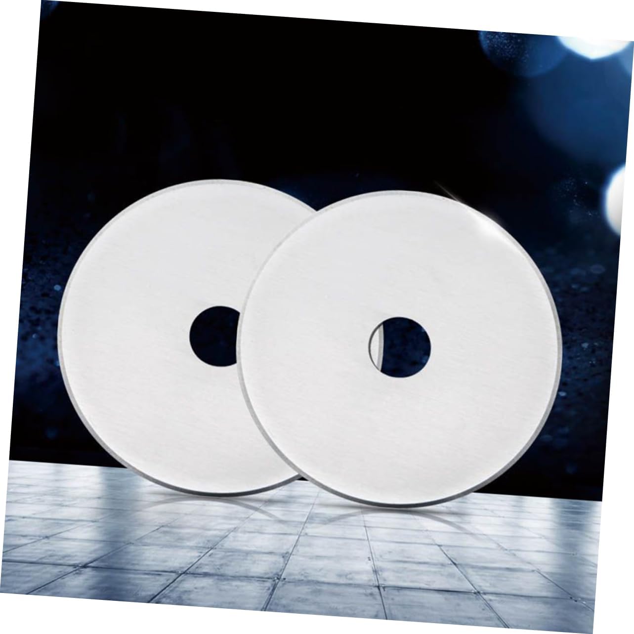 HEALSOPTHY 60mm Fabric Circle Cutter Super Thin 0.3mm Rotary Cutter Blades for Fabric Paper Leather Replacement Blades Set Storage Case