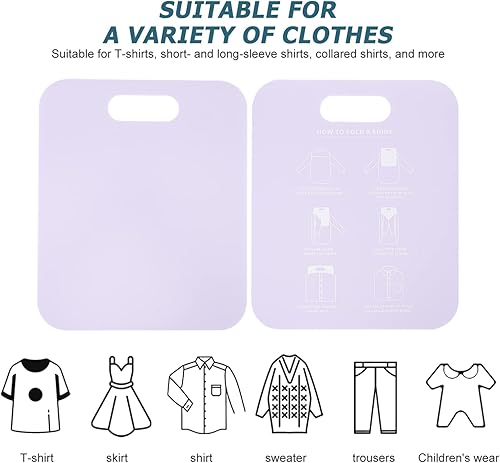 Miniatura 6 de VICASKY Tabla plegable para camisas, carpetas de ropa, carpetas de plástico para lavandería, herramientas auxiliares para el hogar, lavandería,