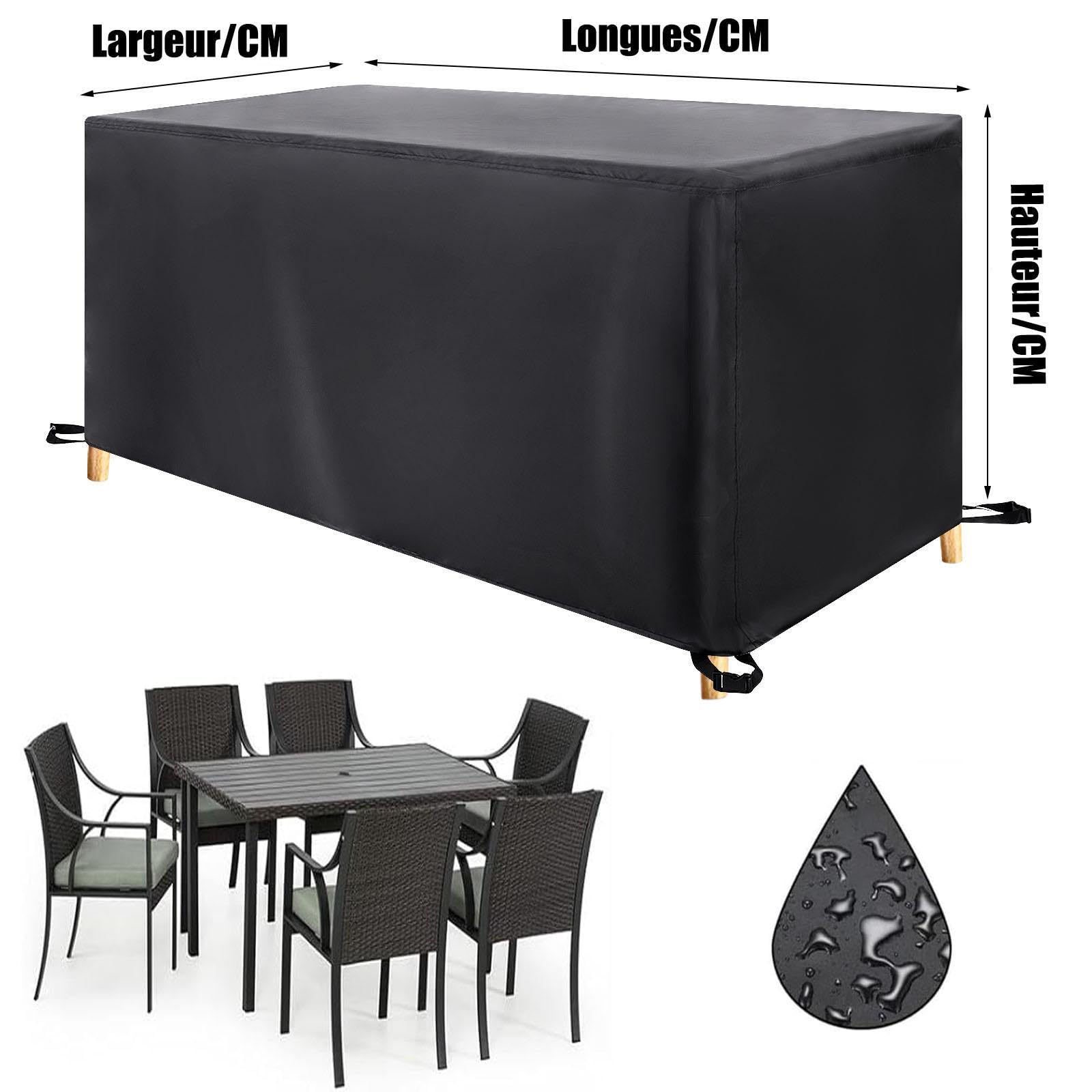 XDPBLM Housse De Protection Pour Mobilier De Jardin - 100x40x55cm/LxWxH 420D Oxford Tissu Imperméable Housse Table De Jardin Avec Corde Pour Couvrir Toutes Sortes Meubles De Patio Extérieur