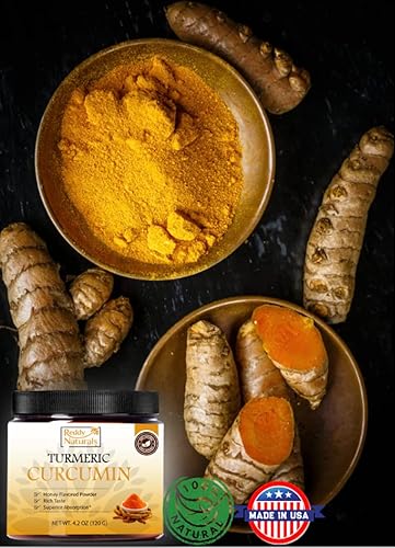 Miniatura 2 de Reddy Naturals Aryana - Curcumina de cúrcuma en polvo con pimienta negra, suplemento de curcumina de cúrcuma pura y orgánica con curcuminoides y