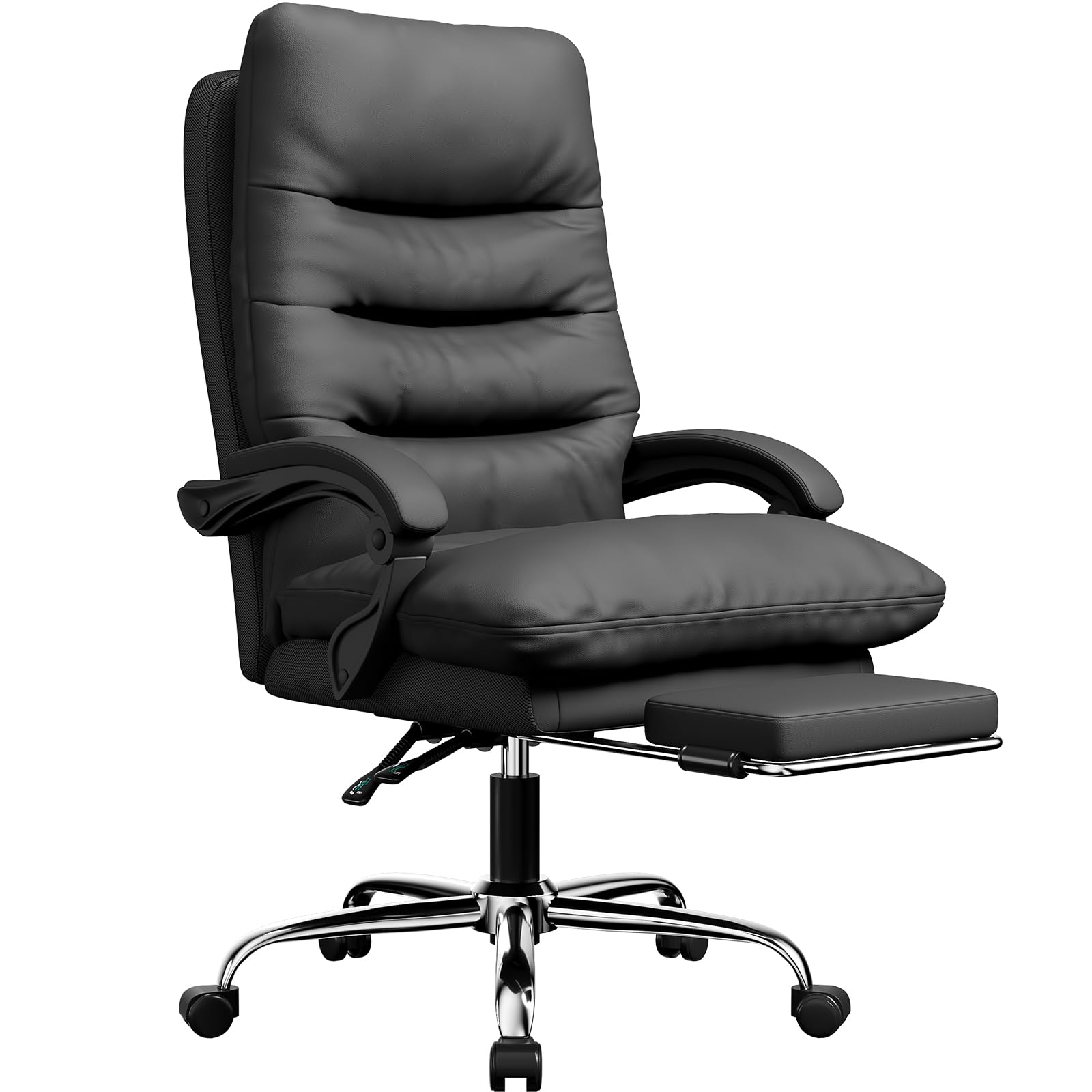 Poggiapiedi Ergonomico Per Ufficio - Regolabile, Antiscivolo, Nero, Per Sotto La Scrivania, 48x30cm - Foto 3