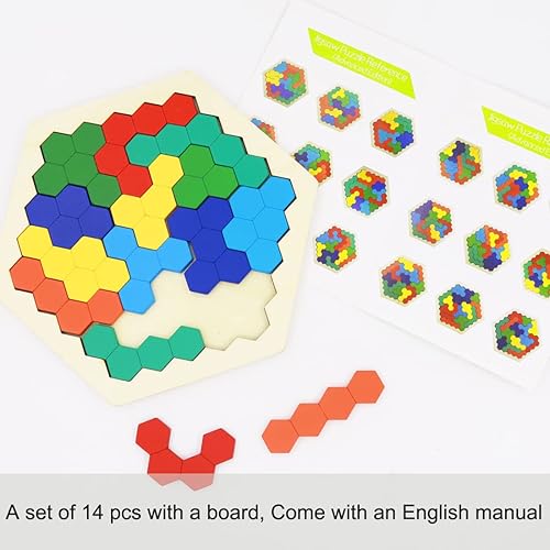 Miniatura 3 de Paquete de 2 rompecabezas de bloques rusos de madera  rompecabezas hexagonales para niños y adultos rompecabezas de bloques de madera rompecabezas