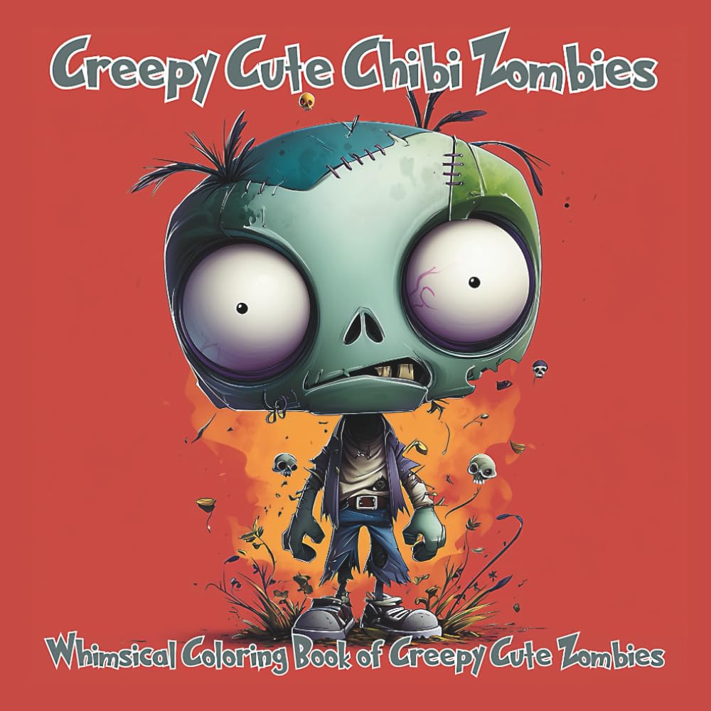 Creepy Cute Chibi Zombies: Whimsical Coloring Book Of Chibi Zombies: 50 Cute, Creepy, and Kawaii Chibi Zombies for Relaxation and Stress Relief