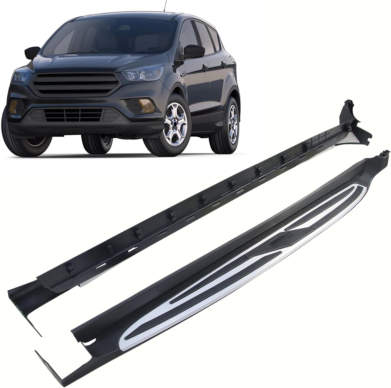 Running Boards Side Step Nerf Bars Compatible for Ford Escape 2013 2014 2015 2016 2017 2018 2019 Anti Slip Pedal Up Load to 350 lbs