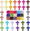 300Pcs Cross Beads 15 Colors Acrylic Cross Beads Colorful Crosses Spacer Loose Bead Crosses Craft Bead for Jewelry Making Beading Hole: 2mm