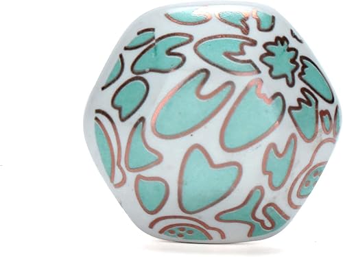 Miniatura 3 de Perilla Home Juego de 6 pomos de Hollyhock (cerámica con oro de 24 quilates) decorativos con forma de animal para habitación, cocina, gabinete,